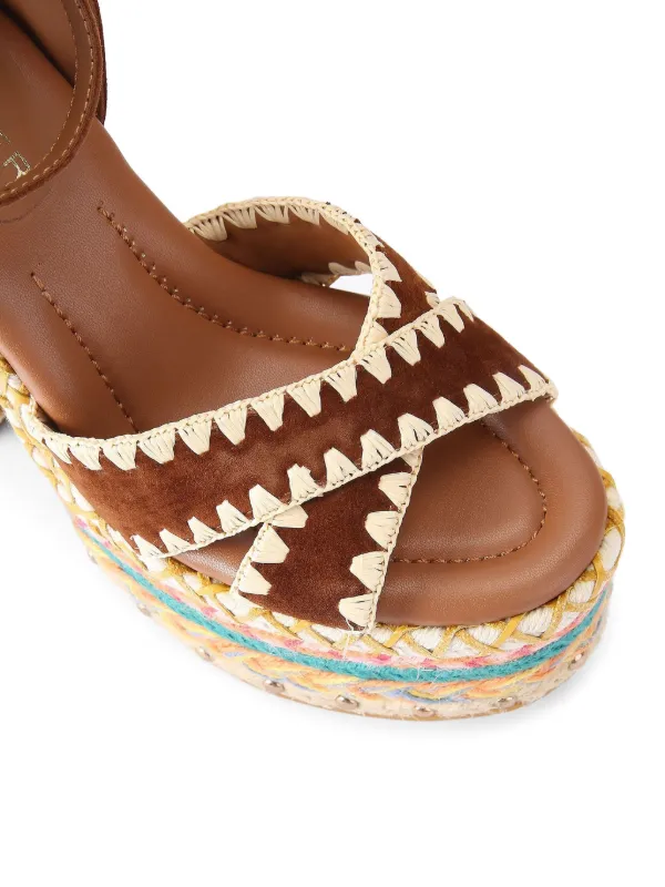 Kurt Geiger London Chelsea Scarf Sandals | Brown | FARFETCH