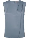 TWINSET pleat-detail top - Blue