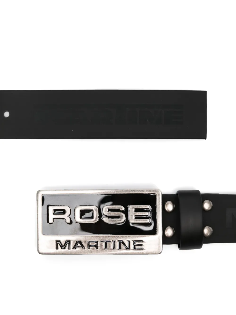 Martine Rose logo-buckle belt - Zwart