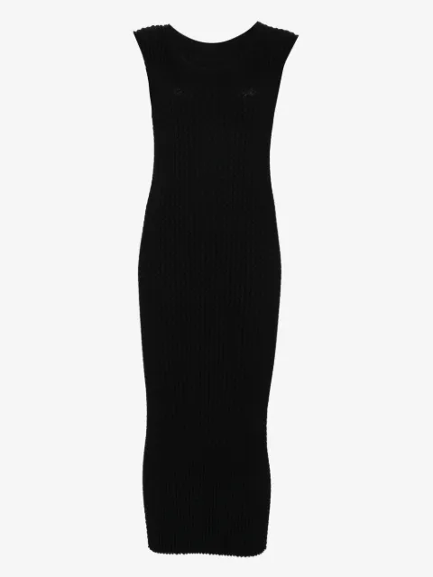 Issey Miyake ribbed sleeveless midi dress