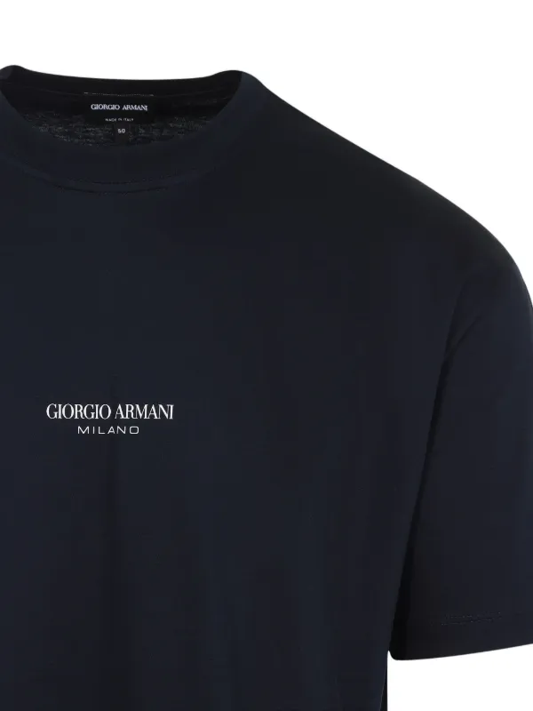 Giorgio Armani コットン Tシャツ | ブルー | FARFETCH JP