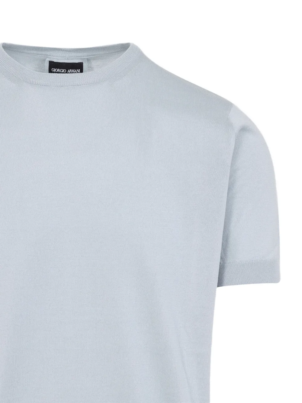 Giorgio Armani Gebreid T-shirt Blauw