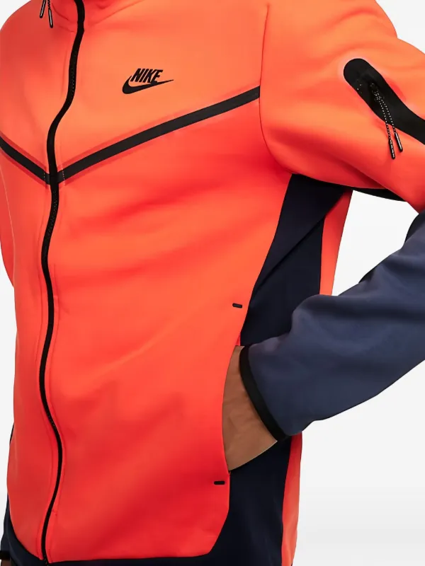 Nike Tech Fleece zip-up Hoodie | Orange | FARFETCH