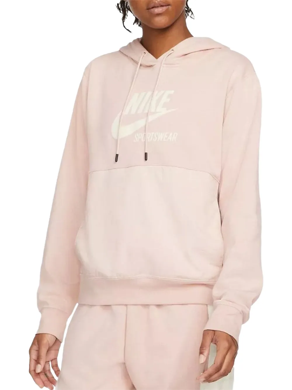 Nike Nsw Heritage "light Pink" Fleece Hoodie In 粉色
