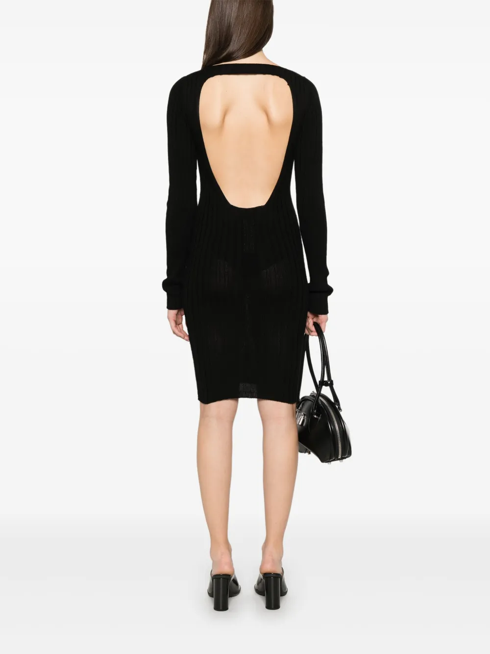 Rick Owens Gebreide mini-jurk - Zwart