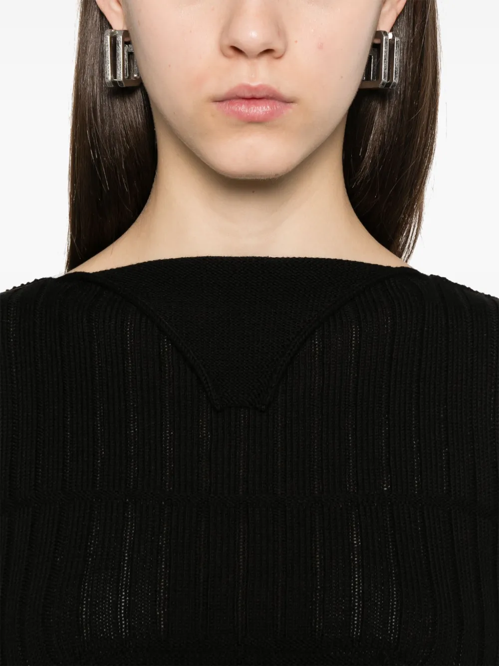 Rick Owens Gebreide mini-jurk Zwart