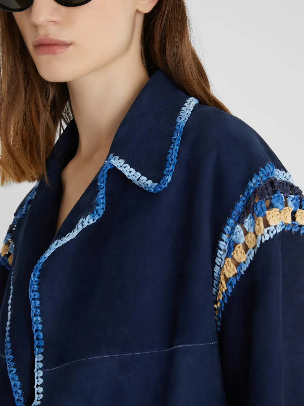 Ermanno Scervino Suède jack Blauw