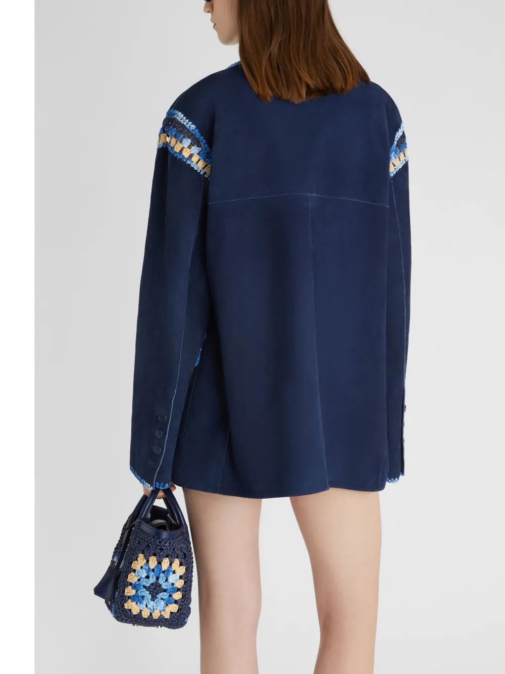 Ermanno Scervino Suède jack Blauw