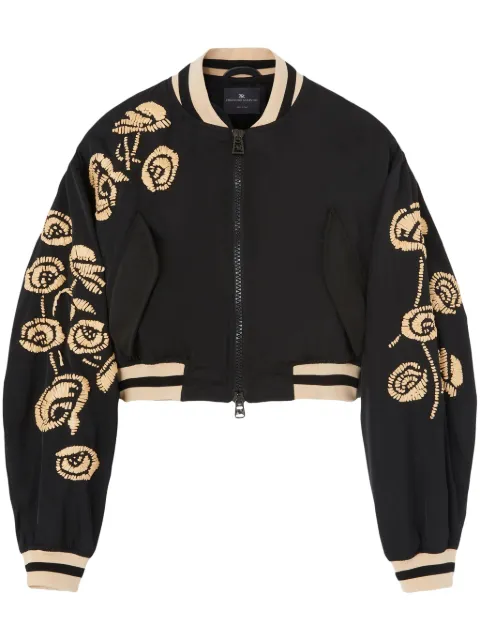 Ermanno Scervino chamarra bomber con bordado floral