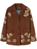 Ermanno Scervino single-breasted suede jacket - Brown