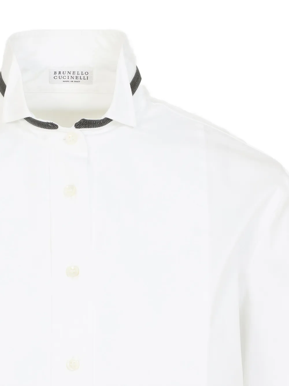 Brunello Cucinelli Blouse met kralen afwerking Wit