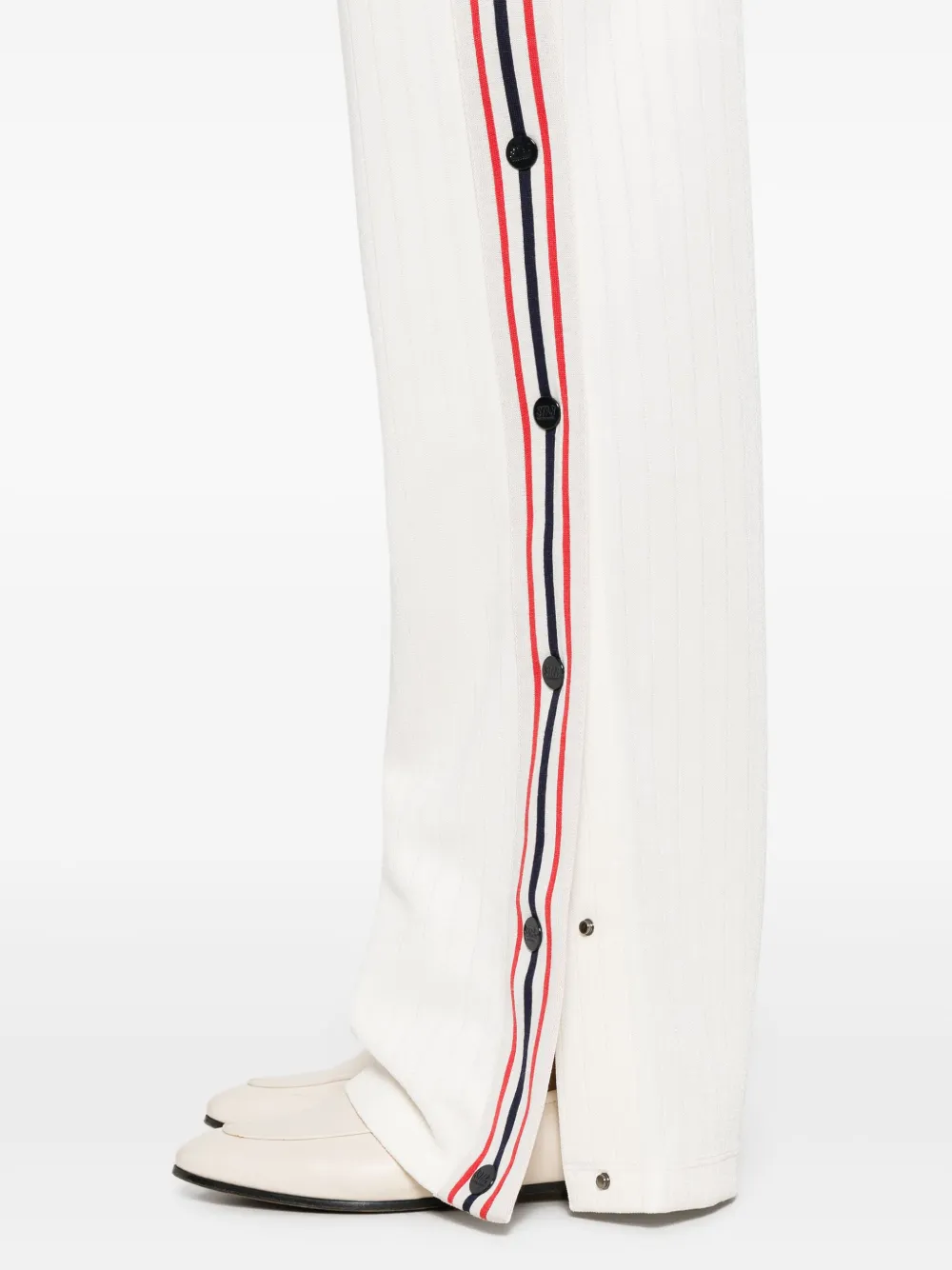 Shop Golden Goose Wide-leg Track Pants In Neutrals