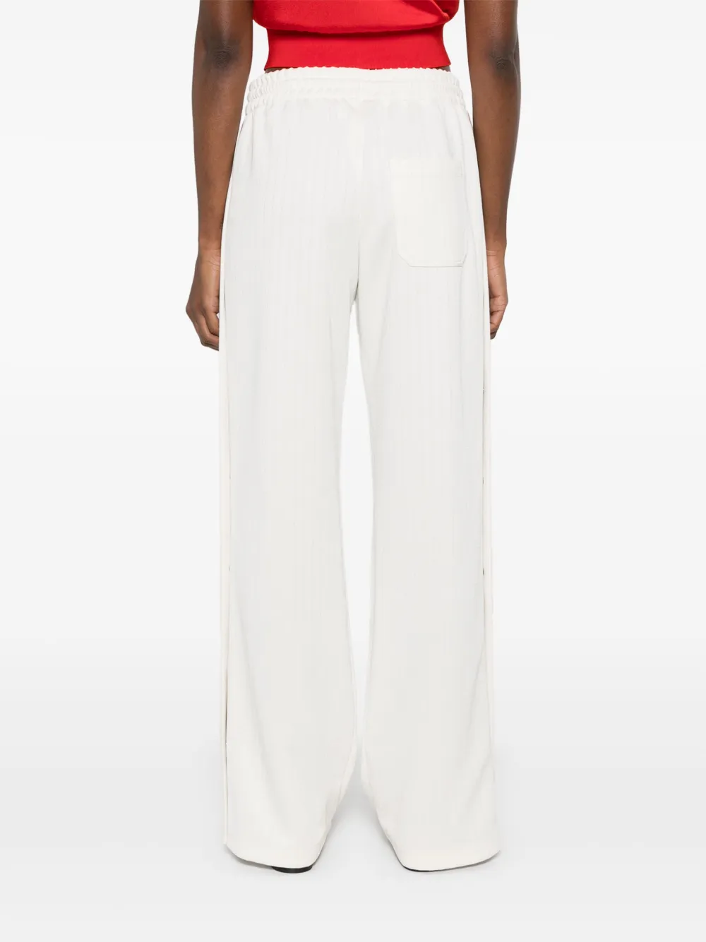 Shop Golden Goose Wide-leg Track Pants In Neutrals