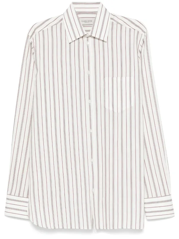 Golden Goose Striped Shirt in White