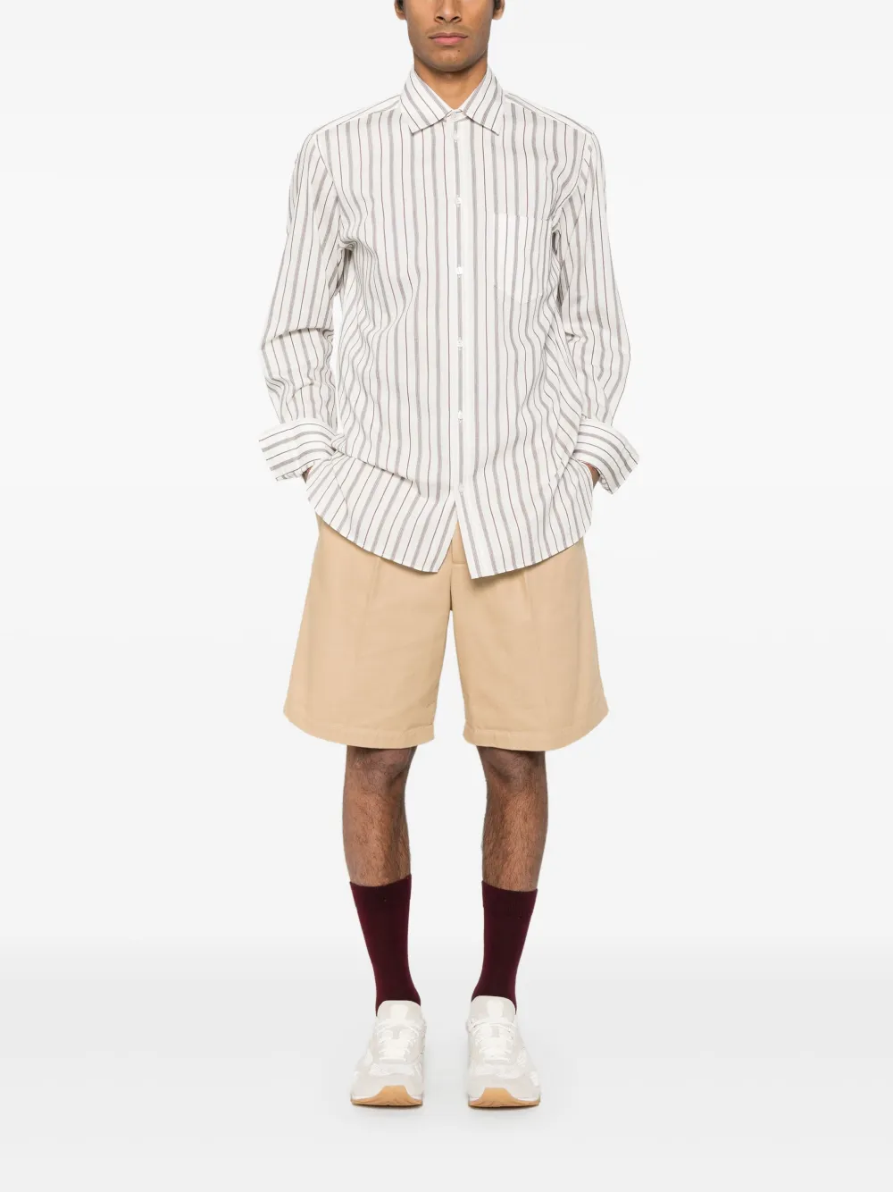 Golden Goose striped shirt - Wit