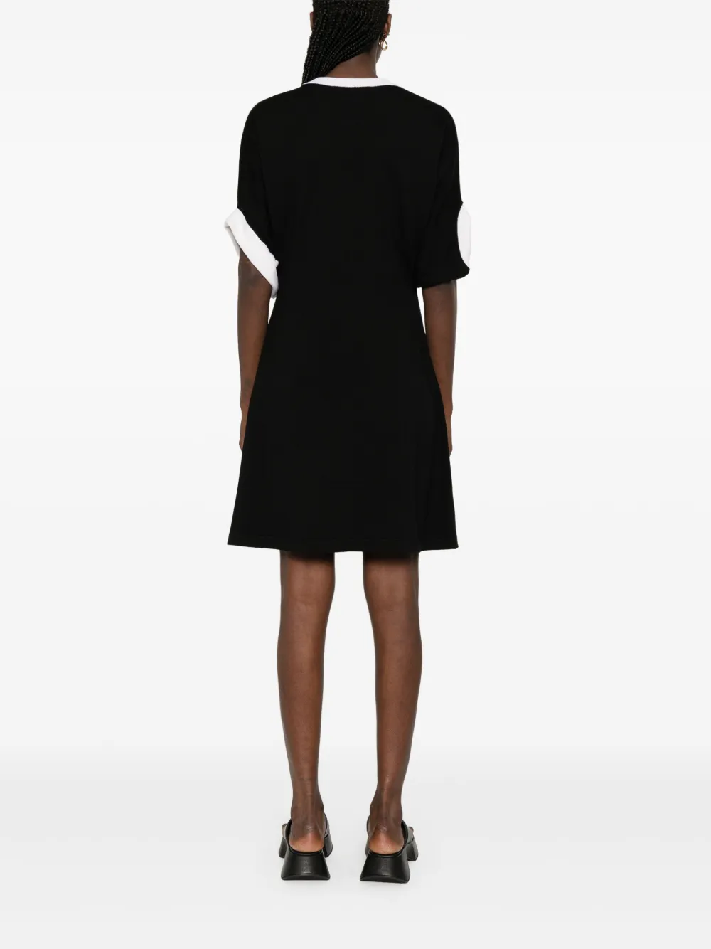 Moschino Mini-jurk met contrasterende afwerking Zwart