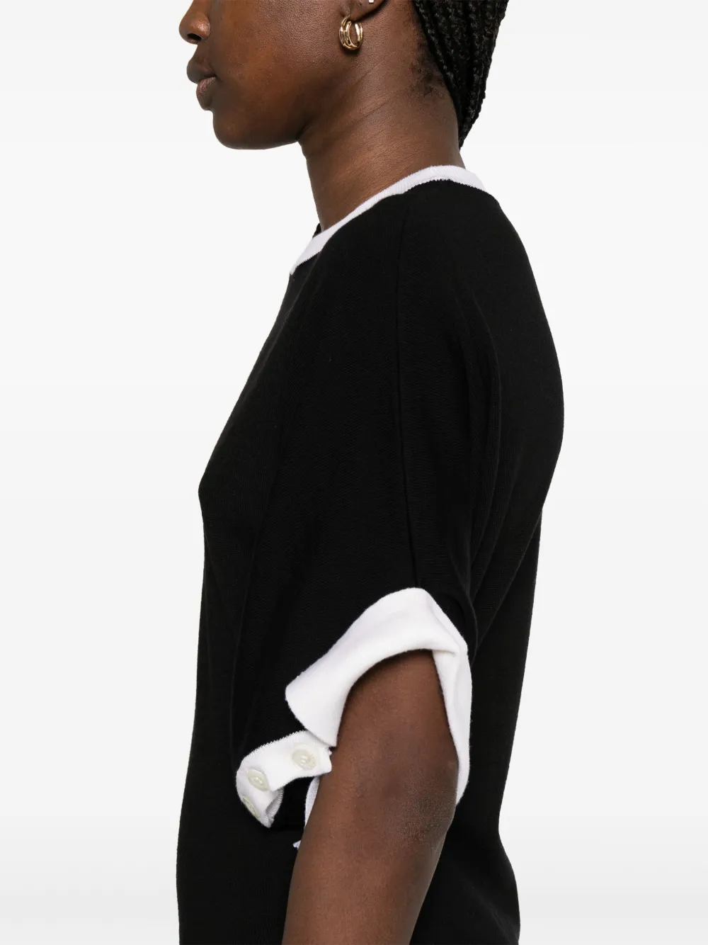 Moschino Mini-jurk met contrasterende afwerking Zwart