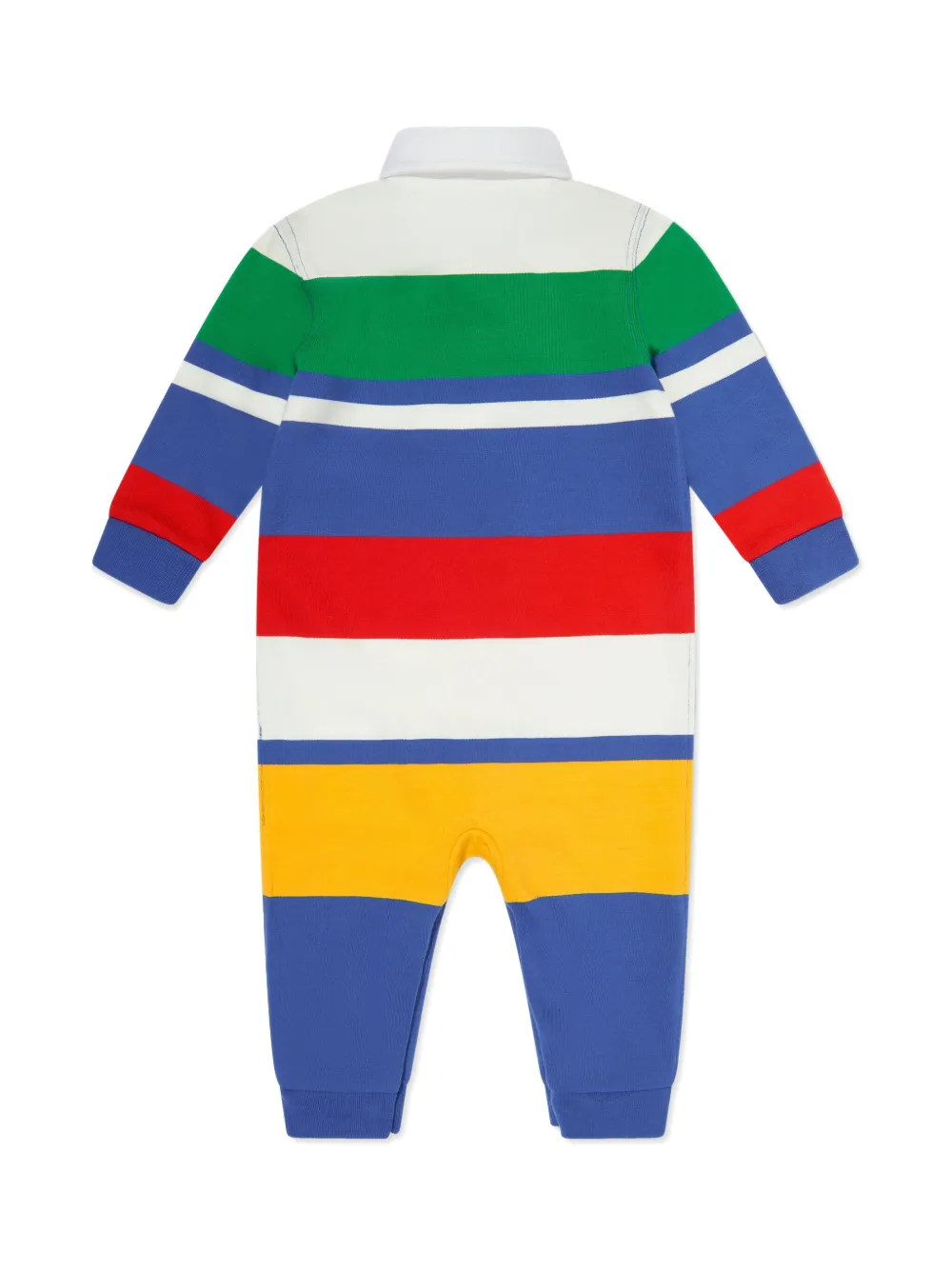 POLO RALPH LAUREN KIDS striped polo romper - Blauw