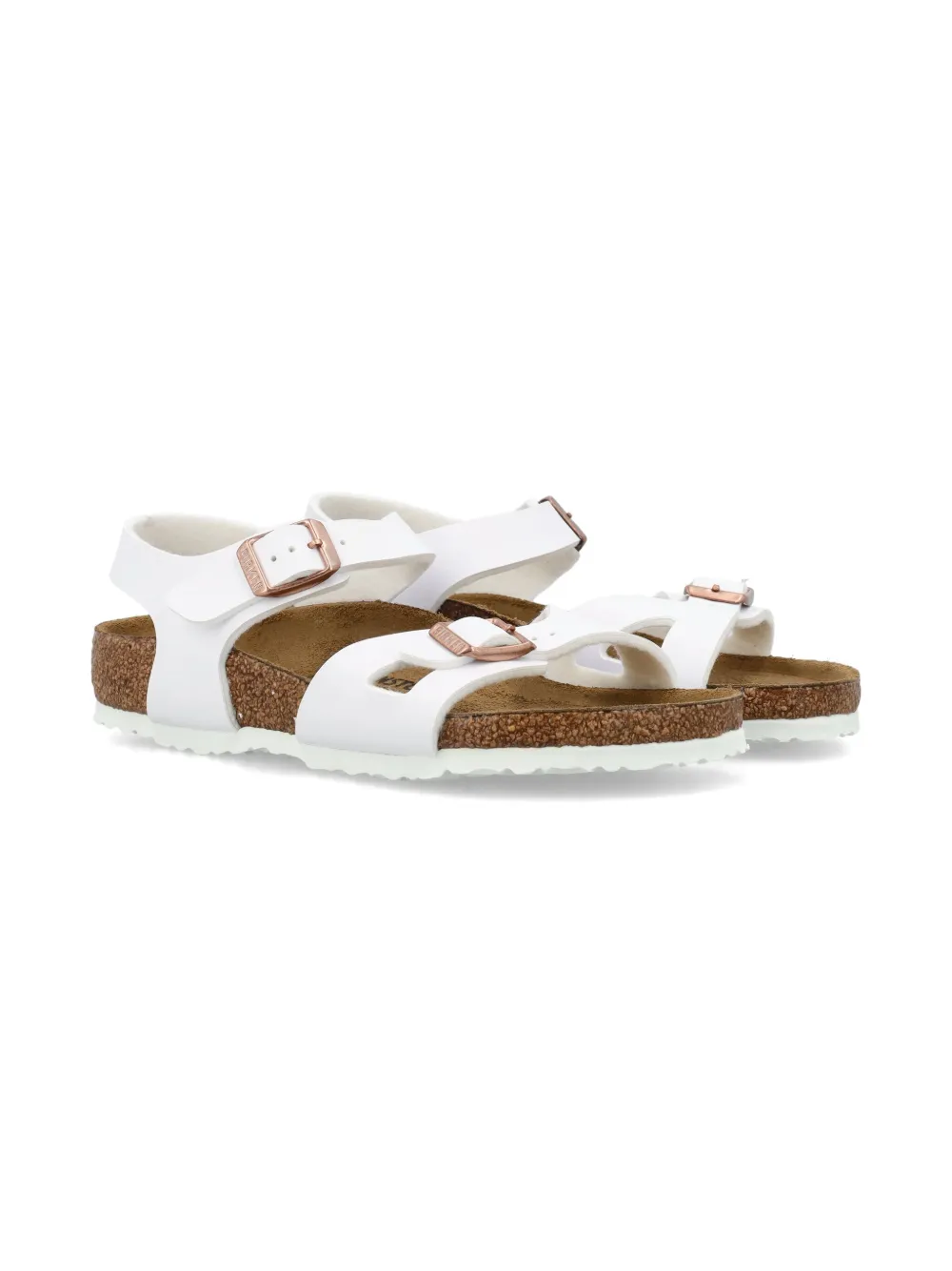 Birkenstock Kids Rio leren sandalen Wit