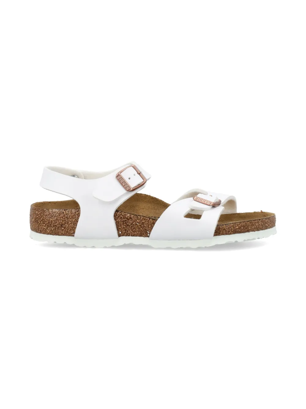 Birkenstock Kids Rio leather sandals - Wit