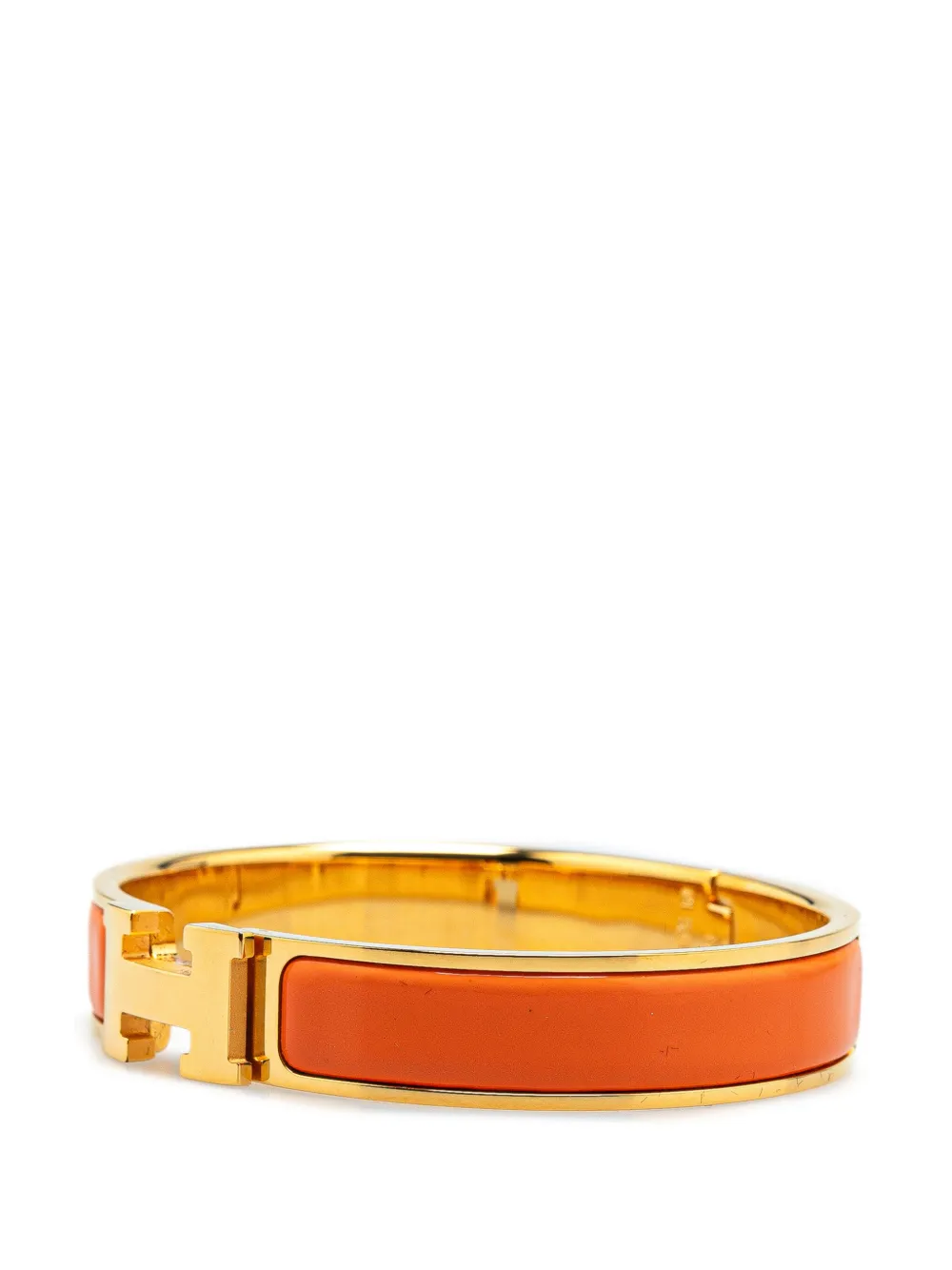 Hermès Pre-Owned 1951 Clic H PM smalle emaille armband - Oranje