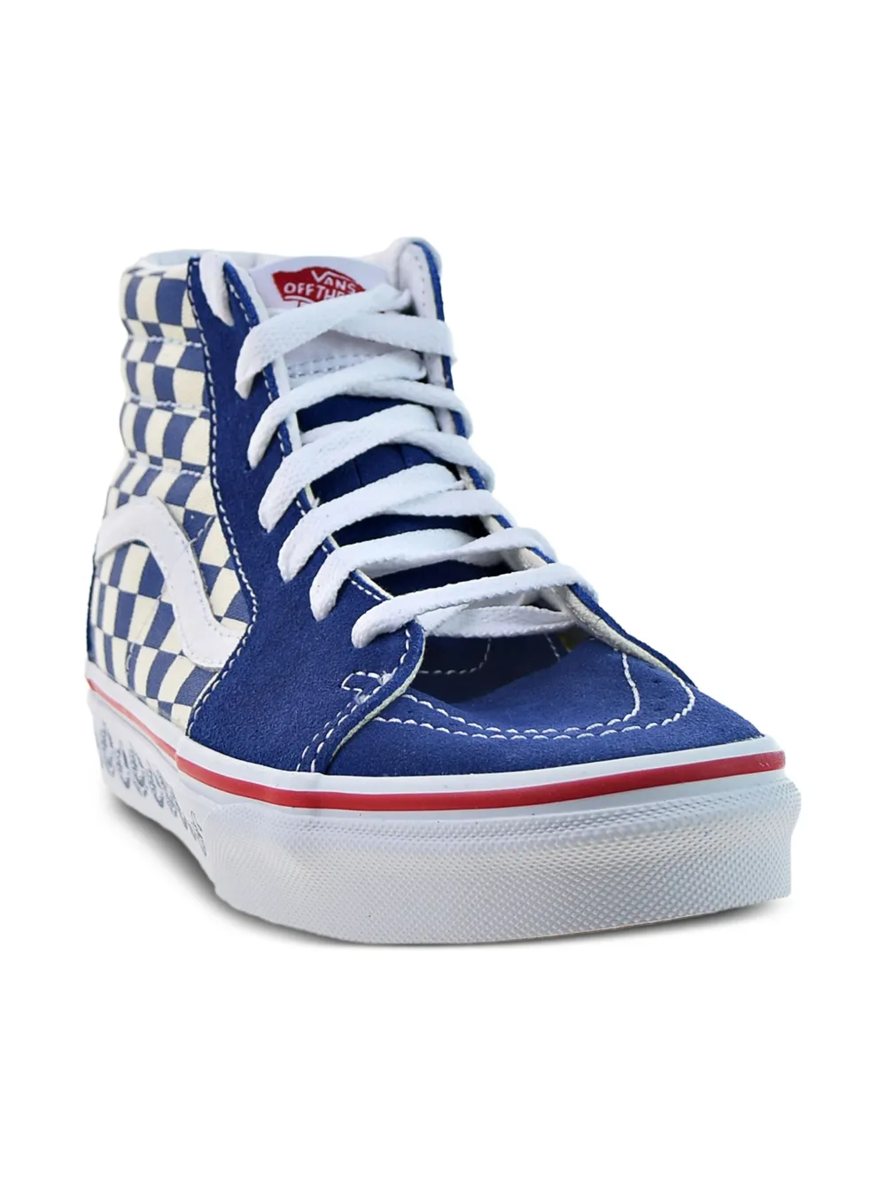 Vans Kids SK8-HI Checkerboard "True Navy White" sneakers Blauw
