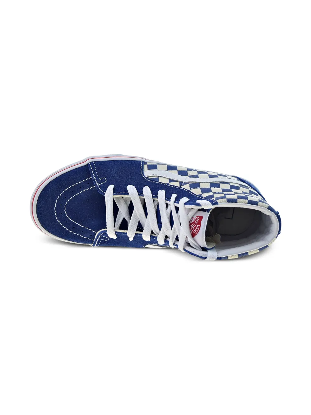 Vans Kids SK8-HI Checkerboard "True Navy White" sneakers Blauw