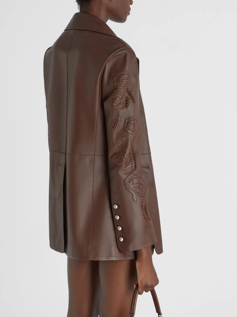 Ermanno Scervino Jack met geborduurde bloemen Bruin