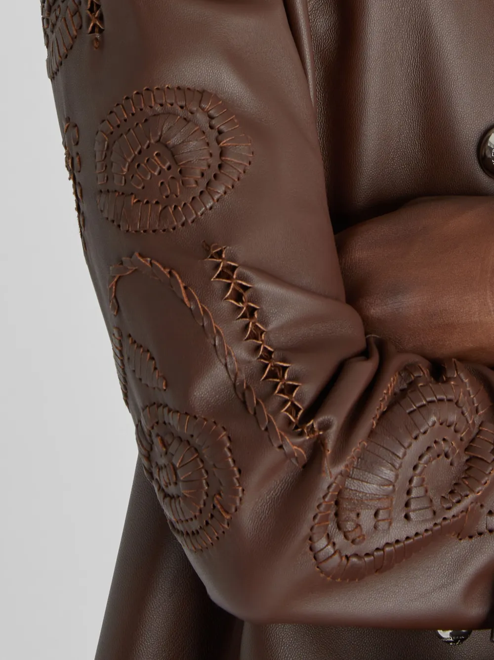 Ermanno Scervino Jack met geborduurde bloemen Bruin