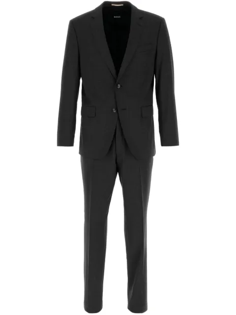 BOSS checked single-breasted suit