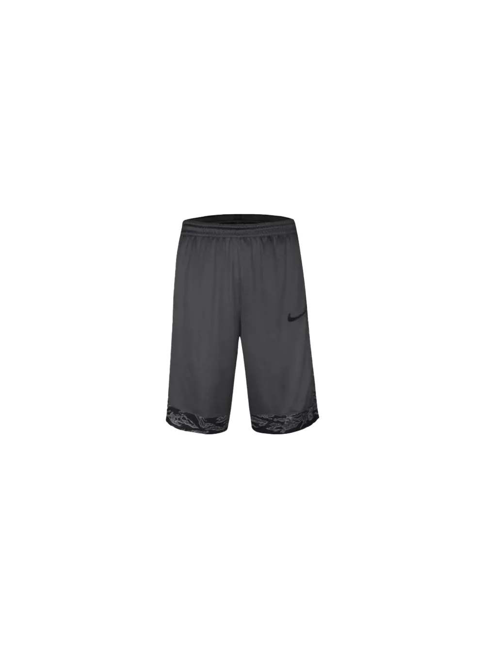 Nike Courtlines-print "anthracite/black" Shorts In Grey