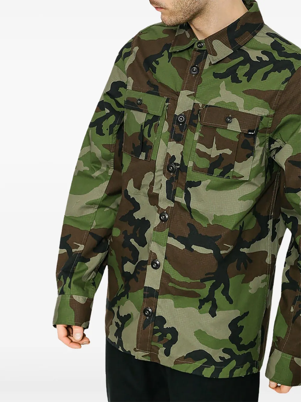 Nike Shield Skateboarding "Medium Olive" jacket | Shirt Jackets | Image 2