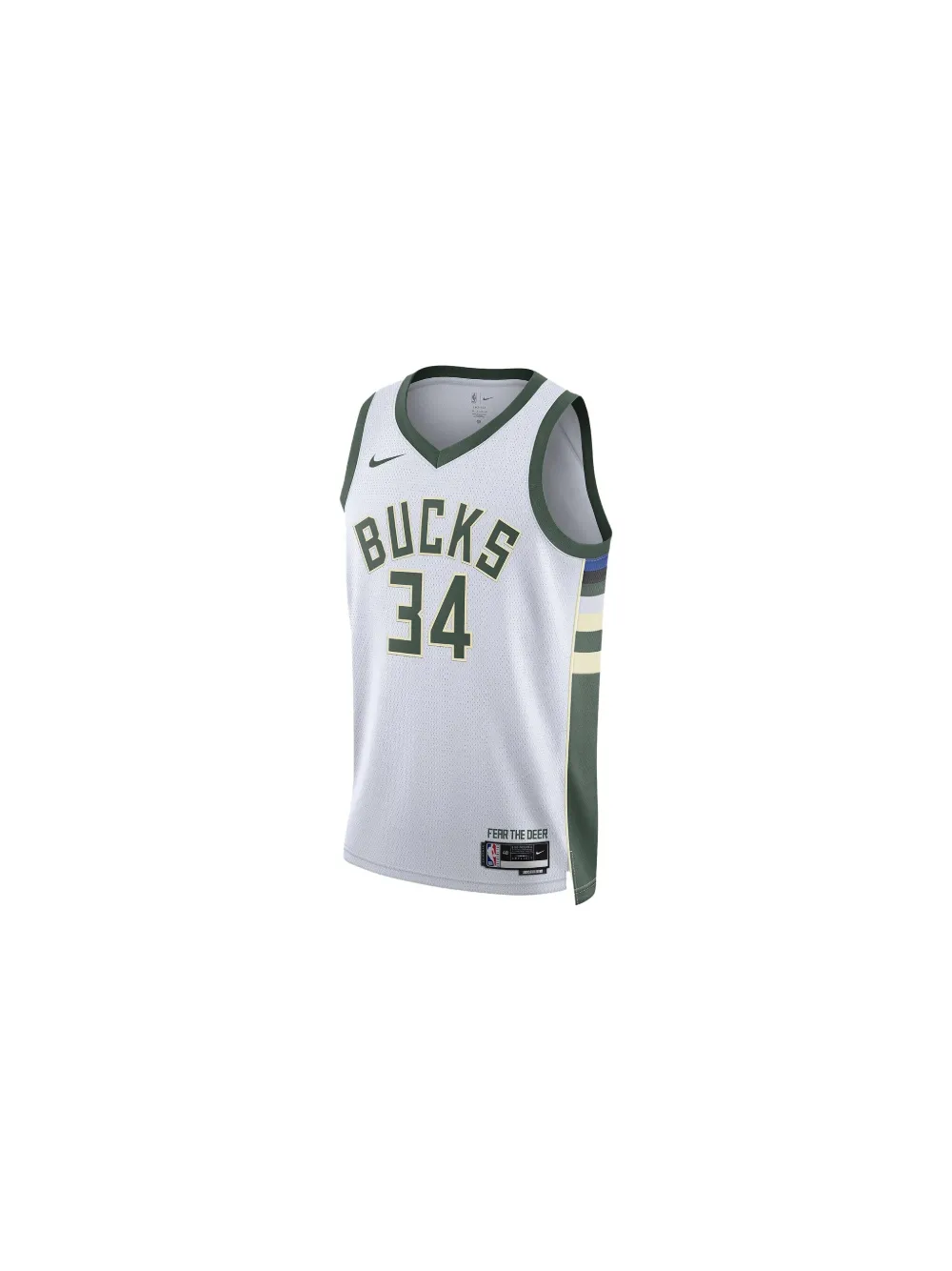 Nike Milwaukee Bucks 22 23 Dri-FIT NBA "White" swingman jersey Wit