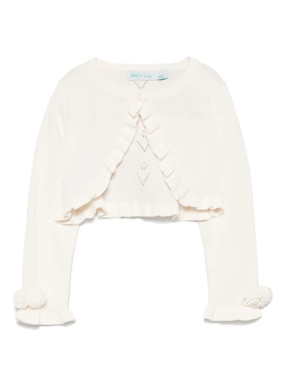 Abel & Lula openwork cardigan | Neutrals | Image 1