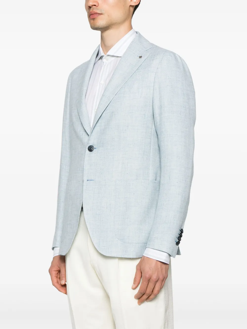 Tagliatore Blazer met enkele rij knopen Blauw