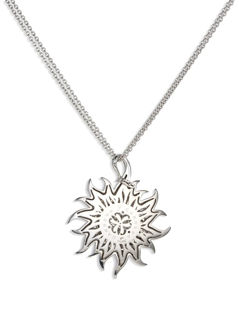 18k White Gold Sol Y Sombra Diamond Necklace