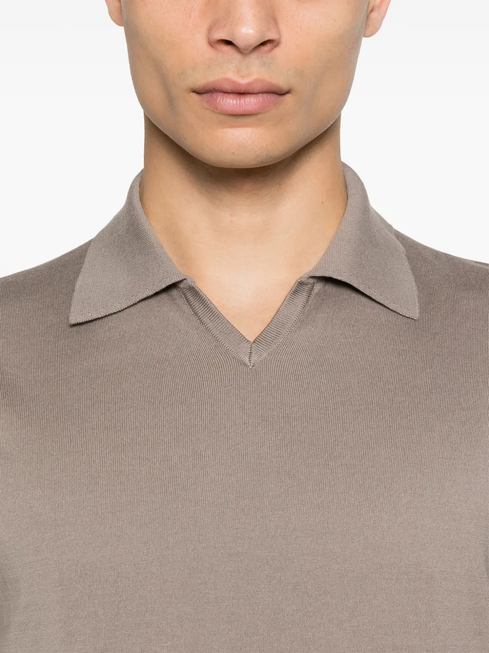 Brunello Cucinelli T-shirt met V-hals Bruin
