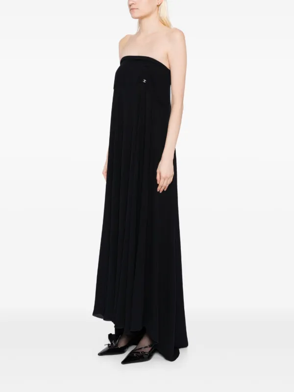CHANEL Pre-Owned 1999 Maxi Strapless Dress | Black | FARFETCH JO