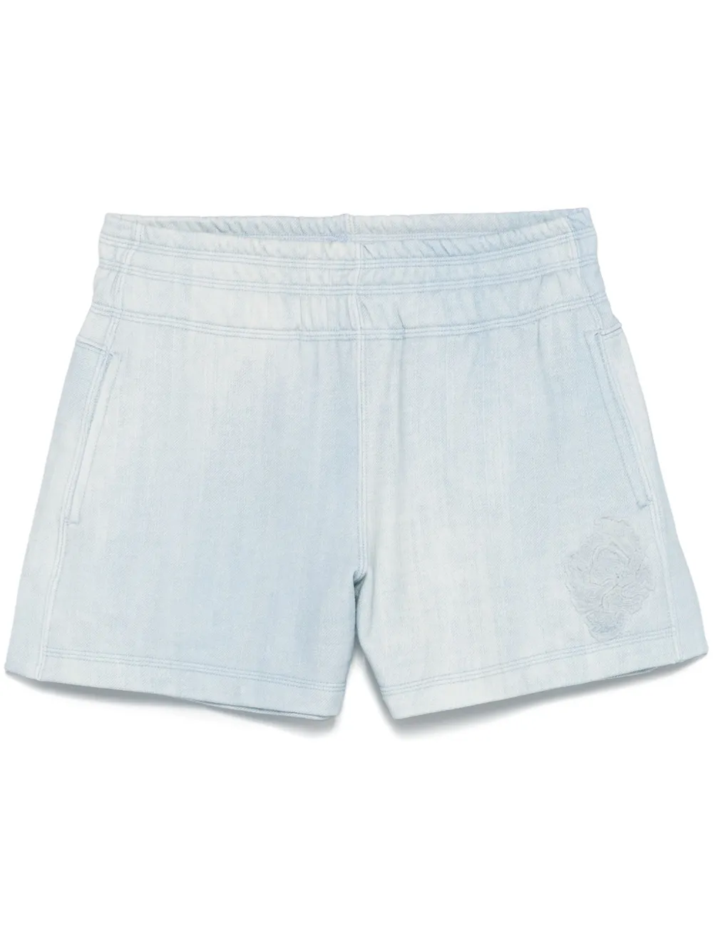 Ermanno Scervino Shorts met bloemenapplicatie Blauw