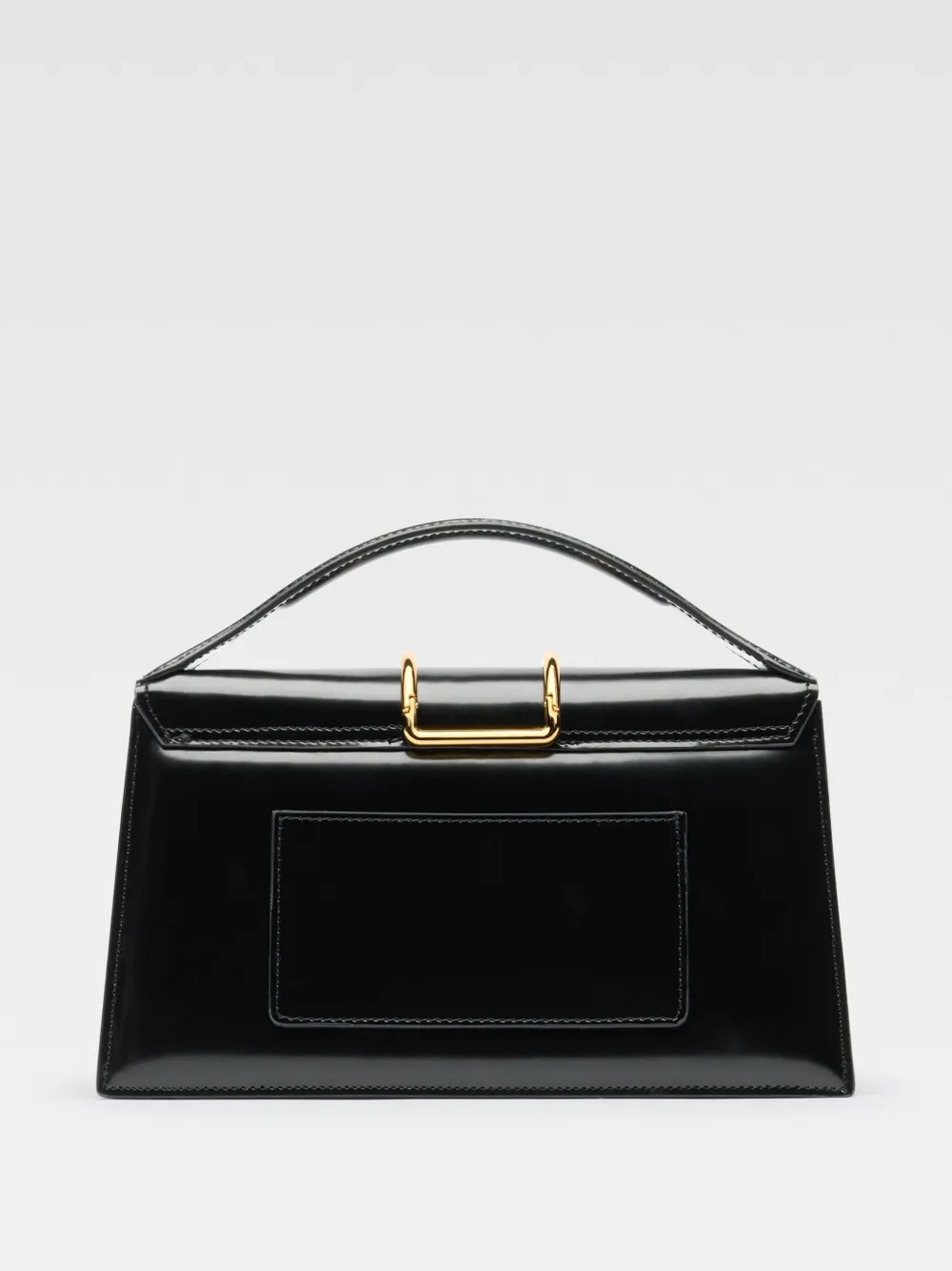 Jacquemus Le Grand Bambino Leather Shoulder Bag In Black