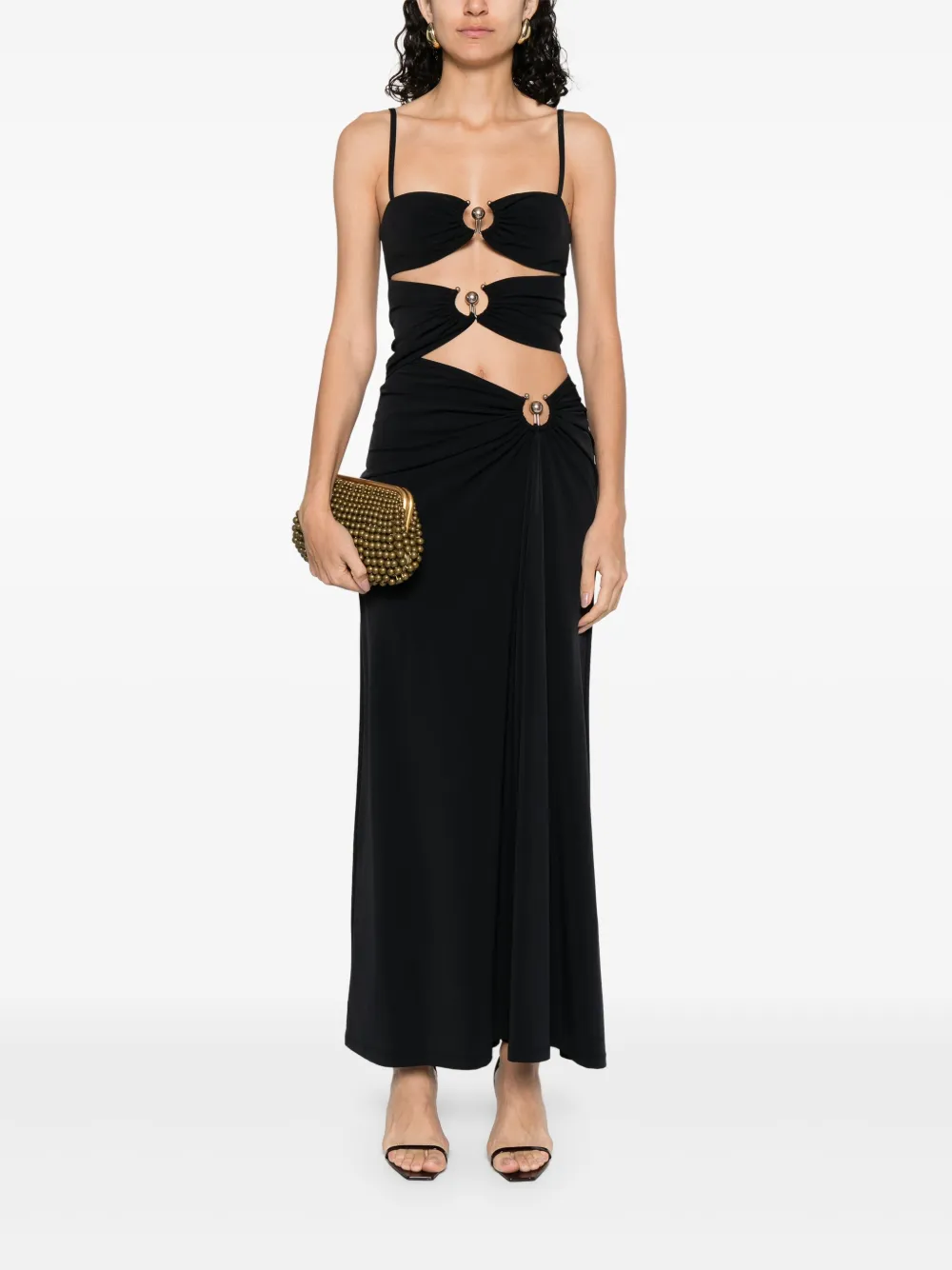 Christopher Esber Orbit ruched dress - Zwart