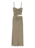 Christopher Esber ruched orbit midi dress - Green