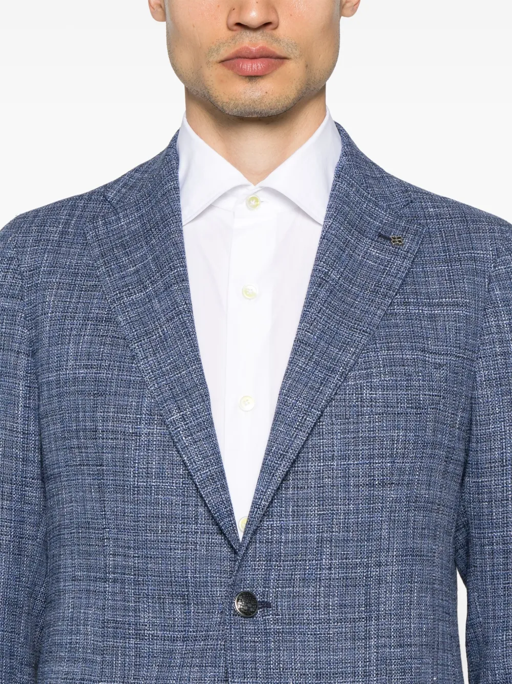 Shop Tagliatore Single-breasted Blazer In Blue