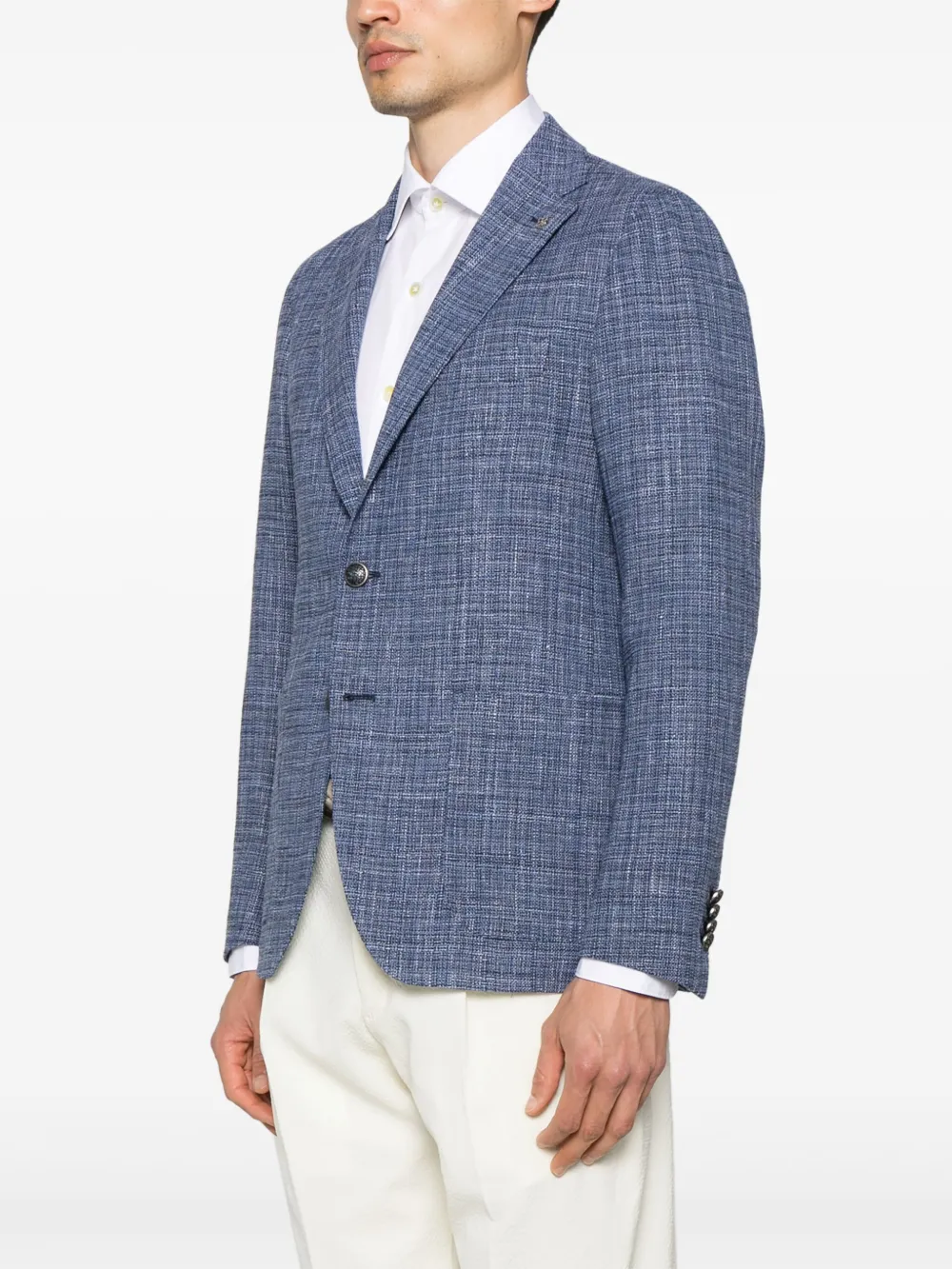 Shop Tagliatore Single-breasted Blazer In Blue