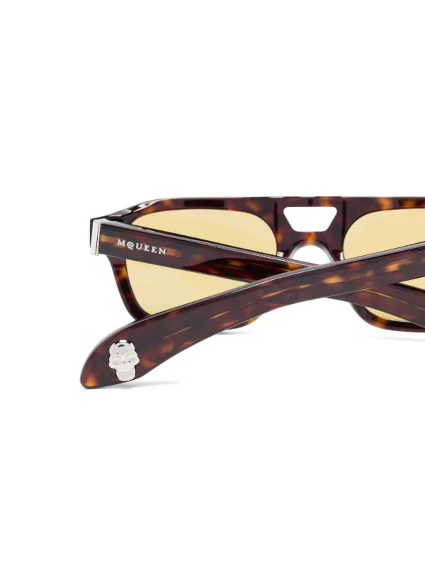 Alexander McQueen Eyewear T-Bar サングラス | ブラウン