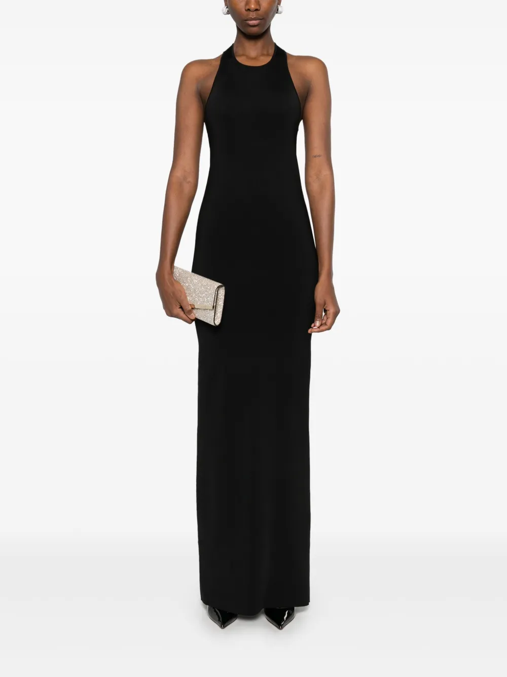 Saint Laurent Kleid maxi-jurk - Zwart