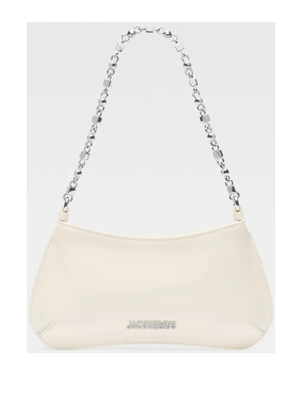 Jacquemus Borsa a spalla Le Petit Bisou Chaine - Bianco
