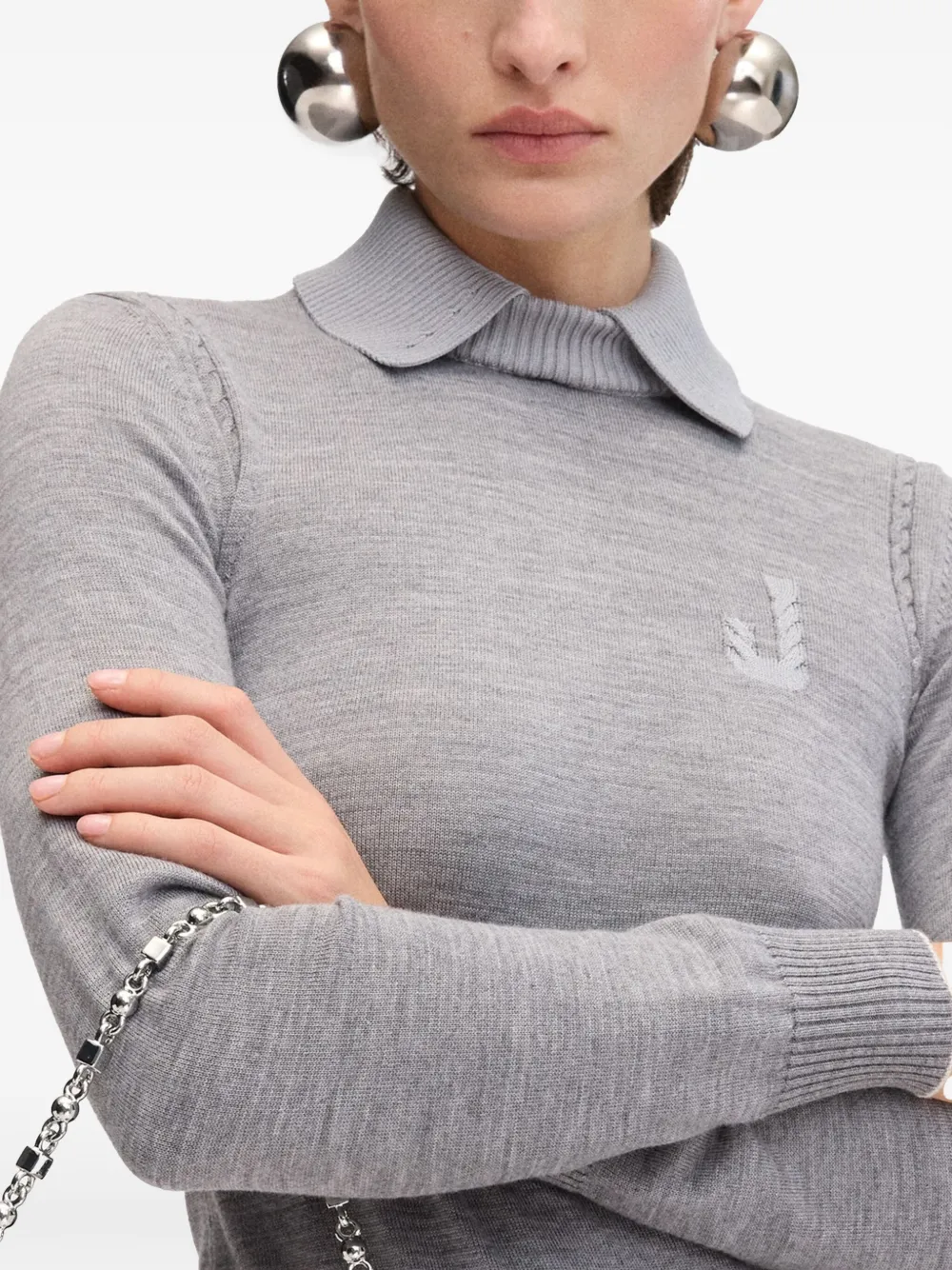Jacquemus Le Petit Bisou Chaine schoudertas - Wit