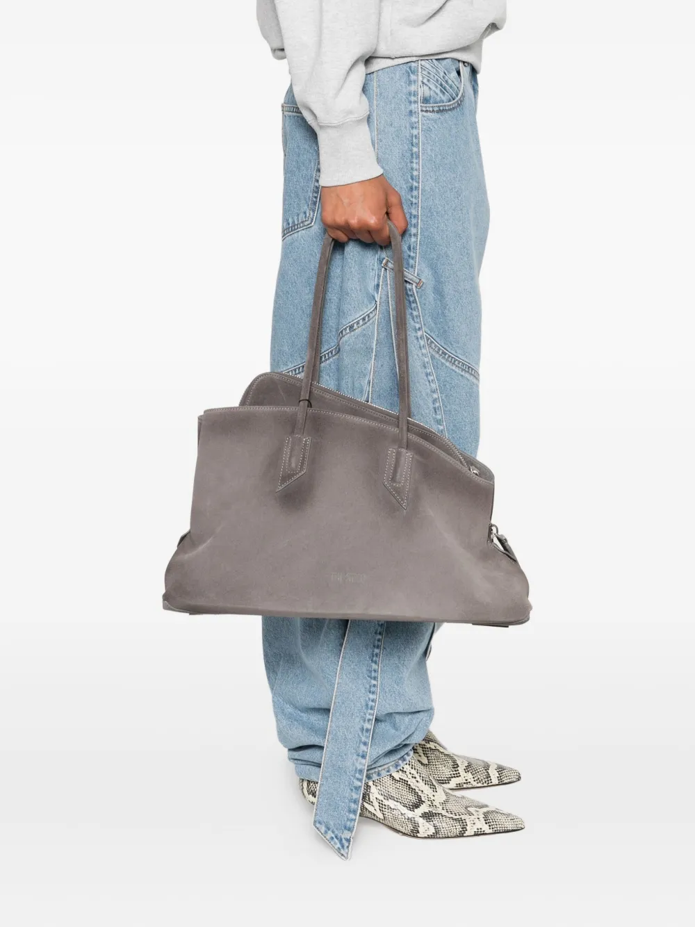 The Attico medium La Passeggiata shoulder bag Grijs