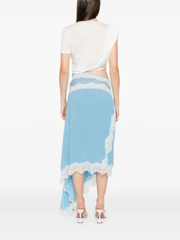 Christopher Esber lace-detailing Midi Dress | Blue | FARFETCH